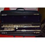 Trevor J James of London - a cased flute