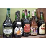 10 mixed sherry and cream liqueurs