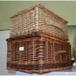 A selection of useful and decorative woven wicker baskets