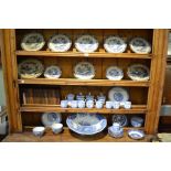 A varied selection of blue and white domestic pottery various