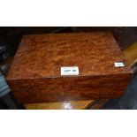 A Burr Yew humidor box