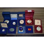 A collection of boxed enamels mainly 'Halcyon Days'