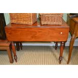 A Victorian mahogany Pembroke table of typical form & construction