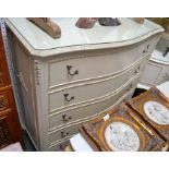 A Marie Antionette reproduction five drawer chest