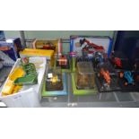 A selection of die-cast vehicles agriculture related