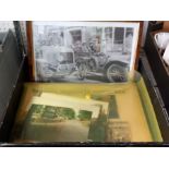 A box of ephemera relating to Maudsley, photos, catalogues etc