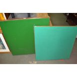 Two folding baize top card tables