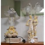 Two decorative table lamps