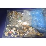 A bag of costume jewellery various