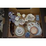 A box of mixed domestic collectables to include Royal Doulton