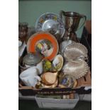 Two boxes of mixed useful and collectable domestic items