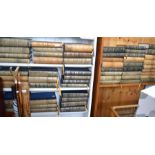 A large run of leather bound Halsbury's Laws of England