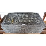 Military tin trunk belonging to Captain Reginald Arthur Adams (resume enclosed)