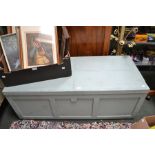 Large painted storage trunk
