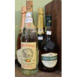 1 x Jean Moutardier Champagne 1 x Charles Vincent Champagne 1 x Three Barrels VSOP Brandy 1 x Wil