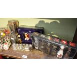 A shelf of mixed miniatures
