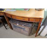 A pair of mahogany bow front side tables