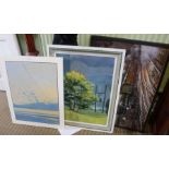 Three original oils on canvas to include Worcestershire artists