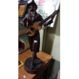 A cast metal figure L'Imitateur, indistinctly signed, 62cm high