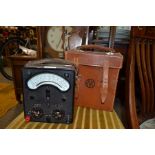 An original leather cased AVO Universal metre