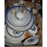 A box of domestic china, to include Suzie Cooper