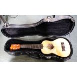 KALA ukulele branded 'Joe Brown' in a hard shell case