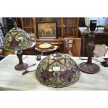 Two Tiffany design reproduction table lamps