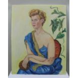 Maria Hilldshinski, portrait of Celia Imrie, oil on canvas, 70cm x 90cm, signed & unframed