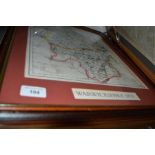A selection of framed & glazed maps, includes Isle of Man & Northumberland
