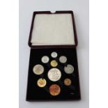 A Great Britain Festival of Britain 1951 proof coin set, crown to farthing, in original box