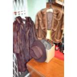 Two ladies furs to include quarter length & shoulder length