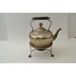 Plante & Co. A silver spirit kettle on stand, Birmingham 1893, combined weight: 537g (including non-