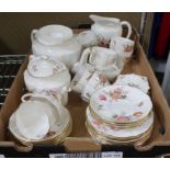 A box of domestic china mainly "Denby Posies"