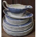 Wedgwood blue 'Avocado' pattern dinner service