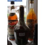 Martini & Cinzano, old bottling, together with Dom Liqueur
