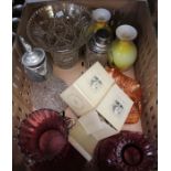 Box of collectable and domestic glasswares