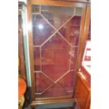 A well made reproduction Georgian design mahogany book / display case, having twin astragal glazed d