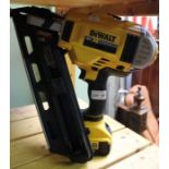A Dewalt XR brushless 18v battery nail gun - sold as seen