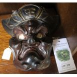 A Japanese Oni mask, with glass eyes - Felix Dennis collection