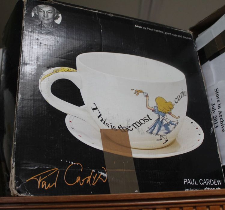Paul Cardew - Alice in Wonderland giant cup and saucer in box - Image 2 of 2