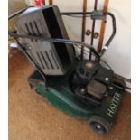 A Hayter Hobby 41 grass mower with grass collection box