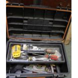 A heavy duty "Rigid" tool box with contents