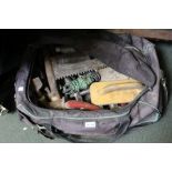 A large Hitachi tool carry bag with contents