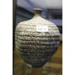 Waistel Cooper small textured studio pottery vase 21cm high