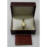 A ladies 9ct gold Rotary wristwatch, on 9ct gold bracelet strap, gross weight 20g, with box and pape