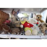 Selection cuddly toys to include 'Rupert' and 'Thumper'