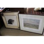 Ronald Swanwick an original pet portrait and a limited edition hunting print by R Furness