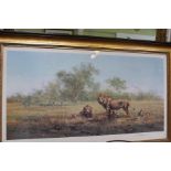 David Shepherd - limited edition print signed "Evening in the Luangwa" 481/850