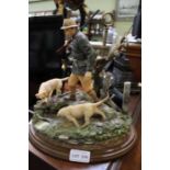 A Country Artists "Alert to the Scent" hand painted model of a shooting scene