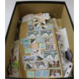 A box many hundreds World stamps much to sort